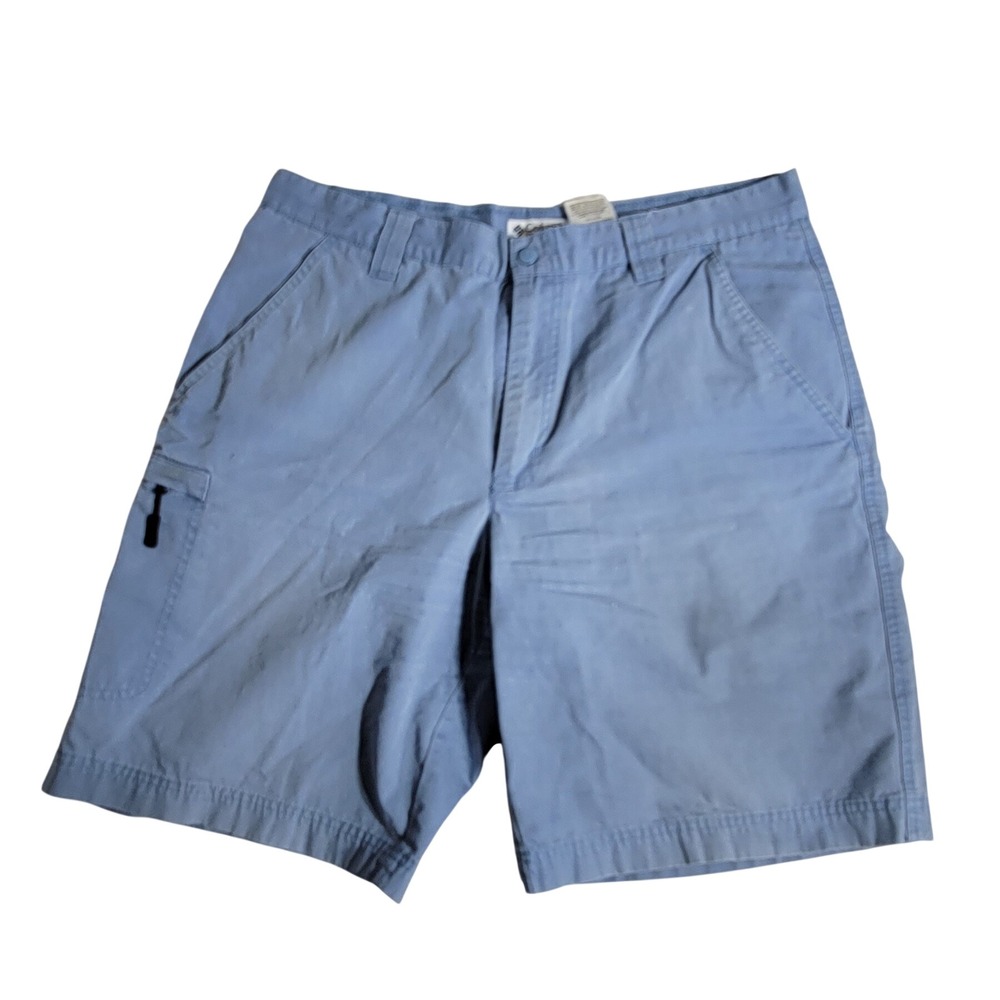Columbia Sportswear Mens Blue Cotton Cargo Shorts Size 34 XM4108-461